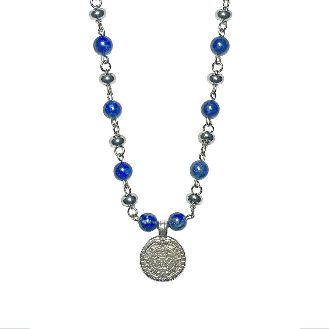 Lapis Lazuli Coin Necklace