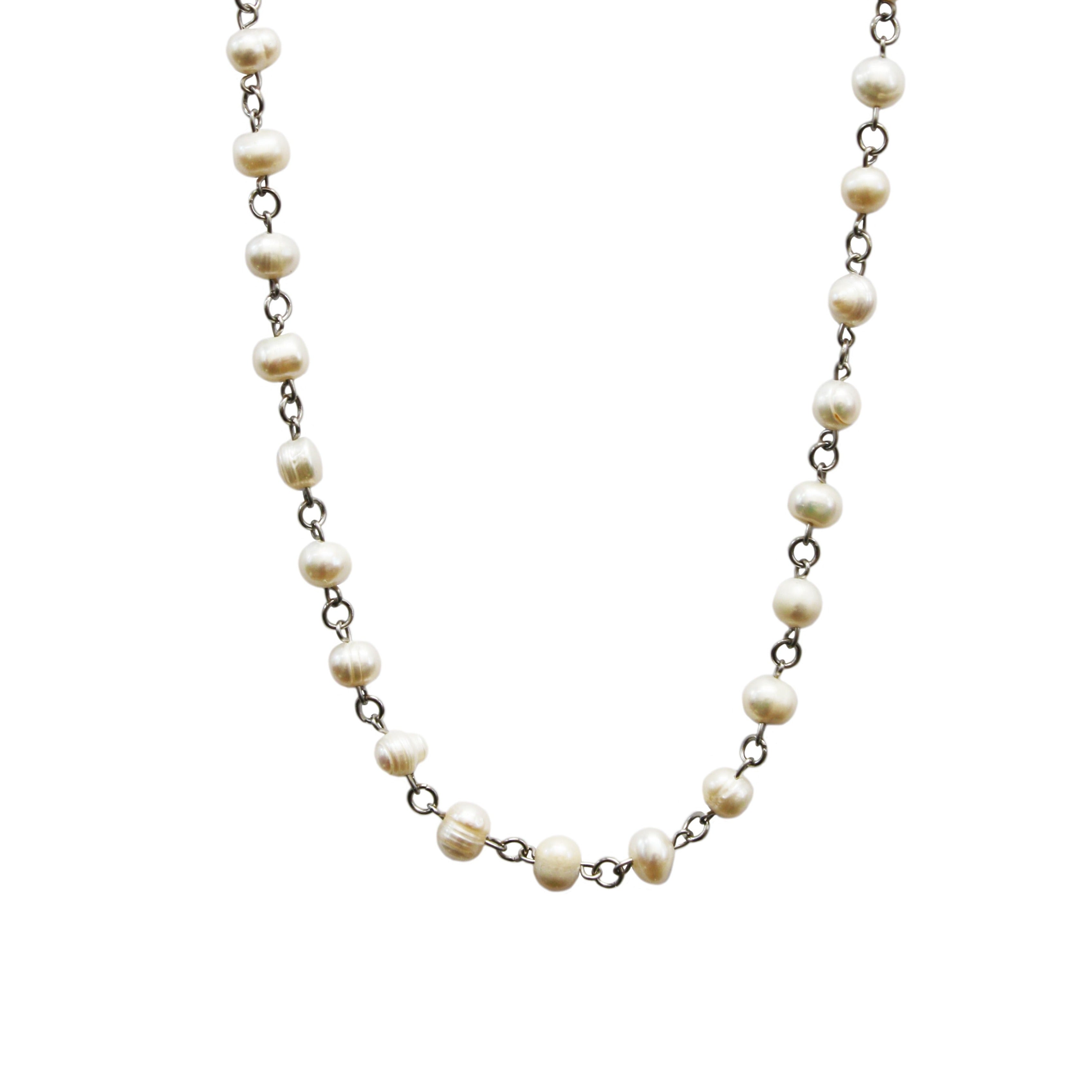 【HYERES LOR】23SS★ H edition White Pearl Bead Necklace MH-9166_1ad8fb2f-3649-4f0d-