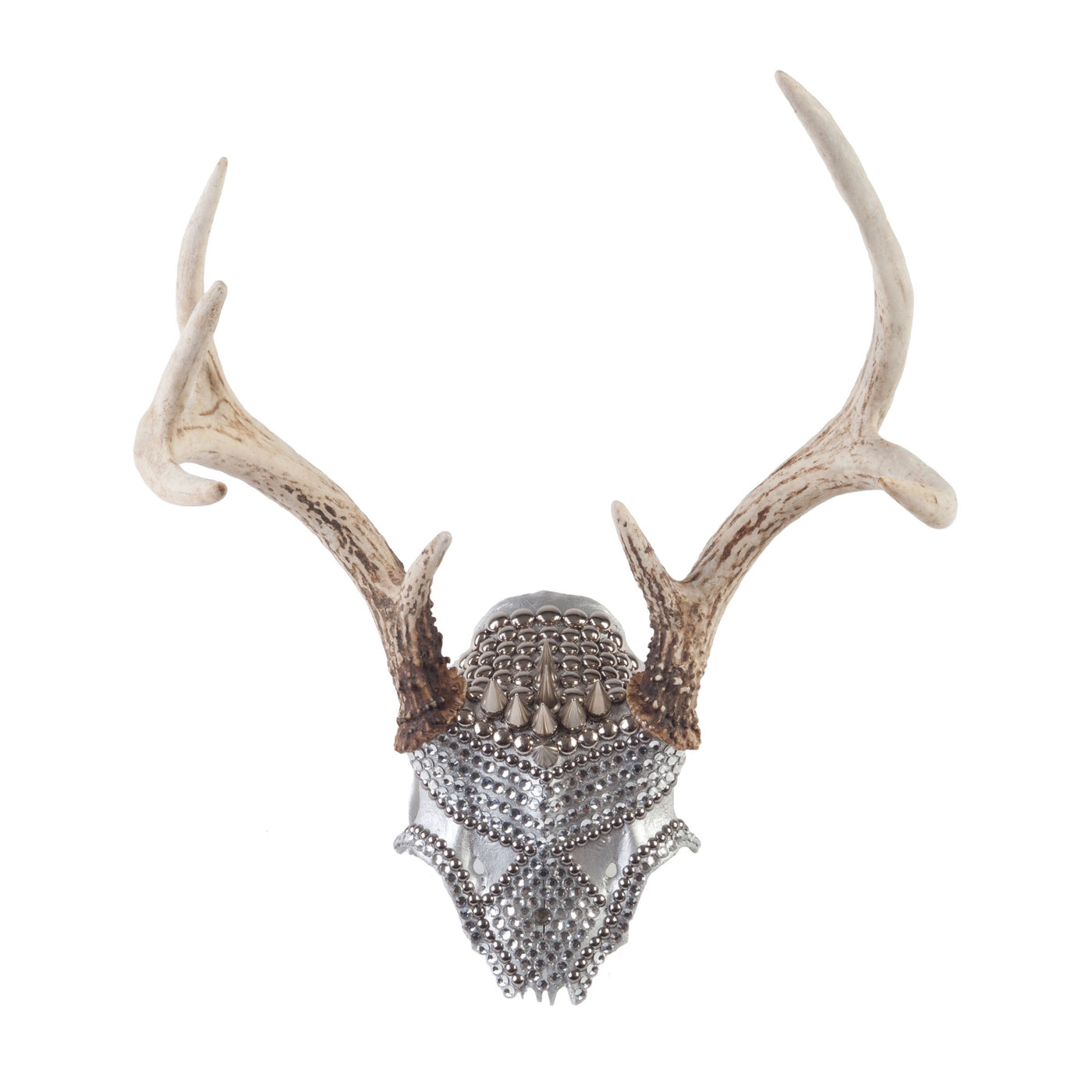 Silver Armored Deer Skull