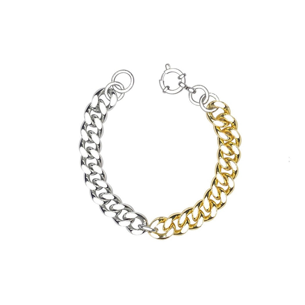 Silver Gold Chain Bracelet