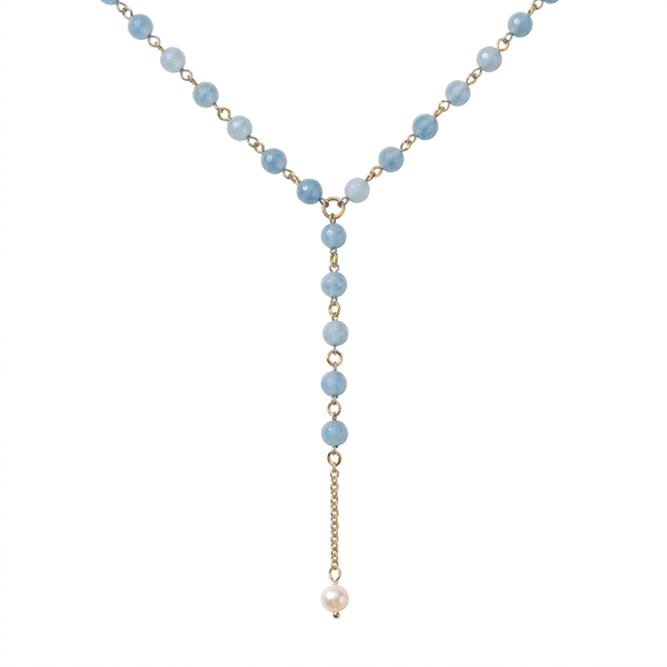 Aquamarine Stone Lariat