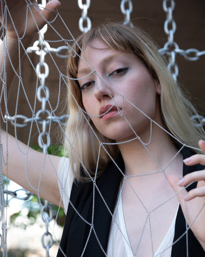 How to style the Caged Chain Scarf