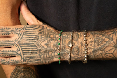Malachite Gemstone Link Bracelet