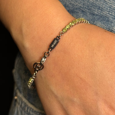 Peridot Gemstone Tennis Bracelet