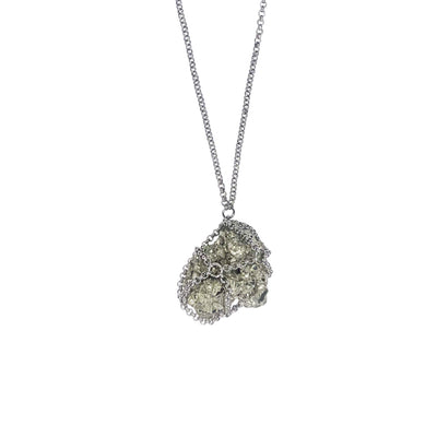 Caged Pyrite Necklace