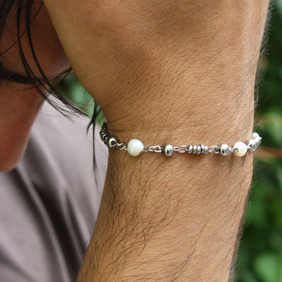 Timeless Silver Pearl Bracelet