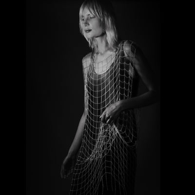 Silver Draped Chain Dress
