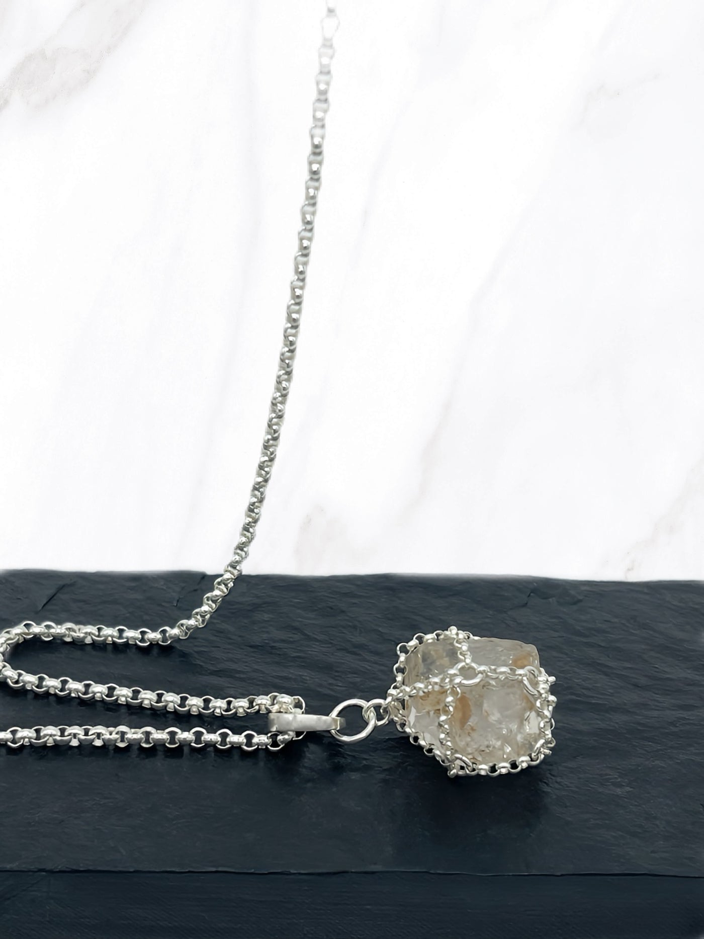 Caged Quartz Pendant