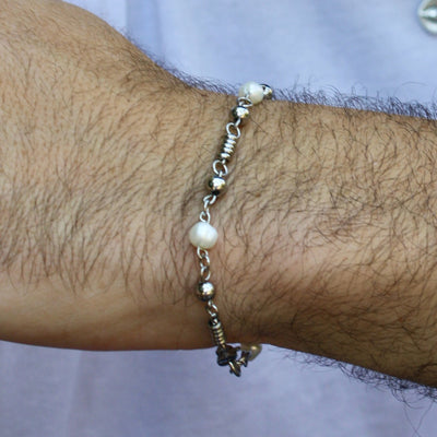 Timeless Silver Pearl Bracelet