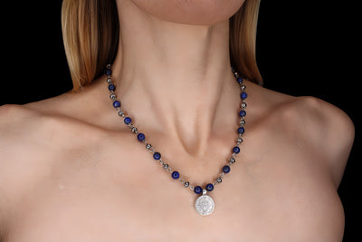 Lapis Lazuli Coin Necklace