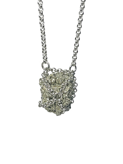 Caged Pyrite Necklace