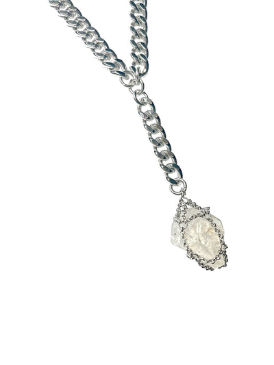 Caged Web Quartz Lariat