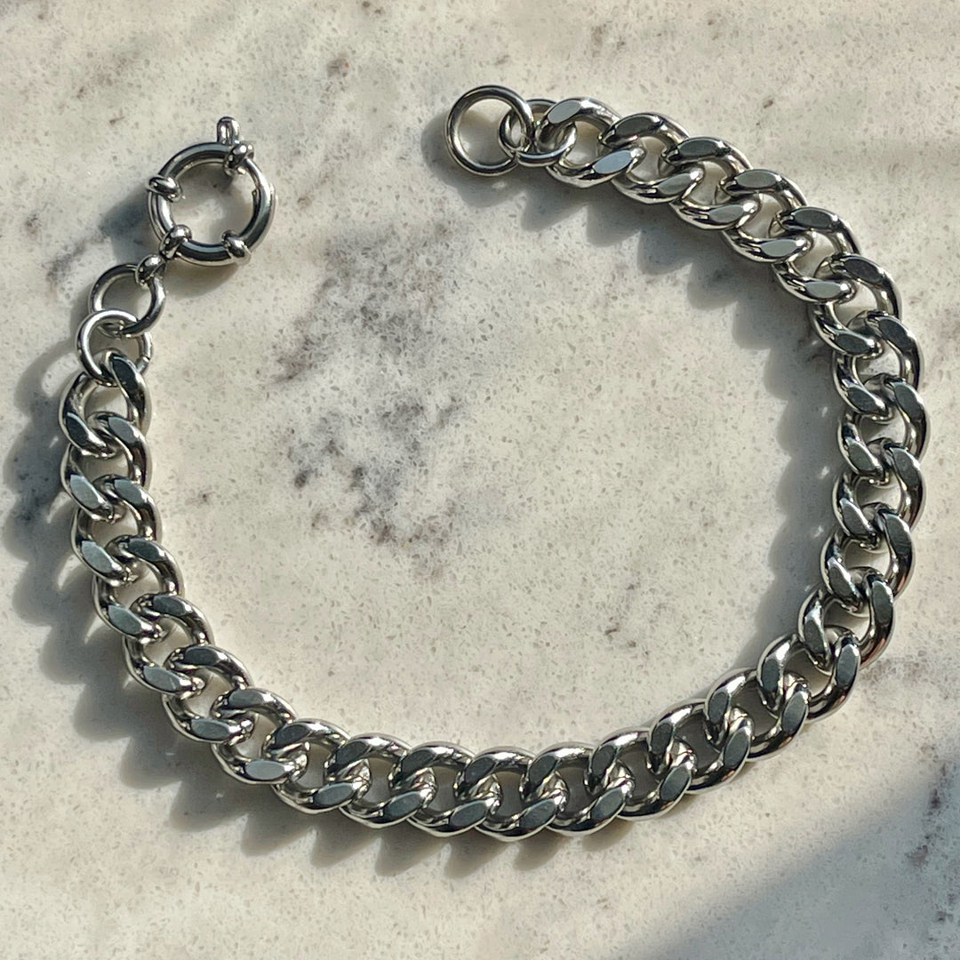 Stainless Steel Arrow Bullet Chain Bracelet Or Necklace - 316L Silver, 7 To 38 Inches, 1.5mm-5mm Thickness, Hip-Hop Style