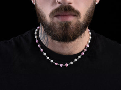 50% OFF - Pink Pearl Necklace