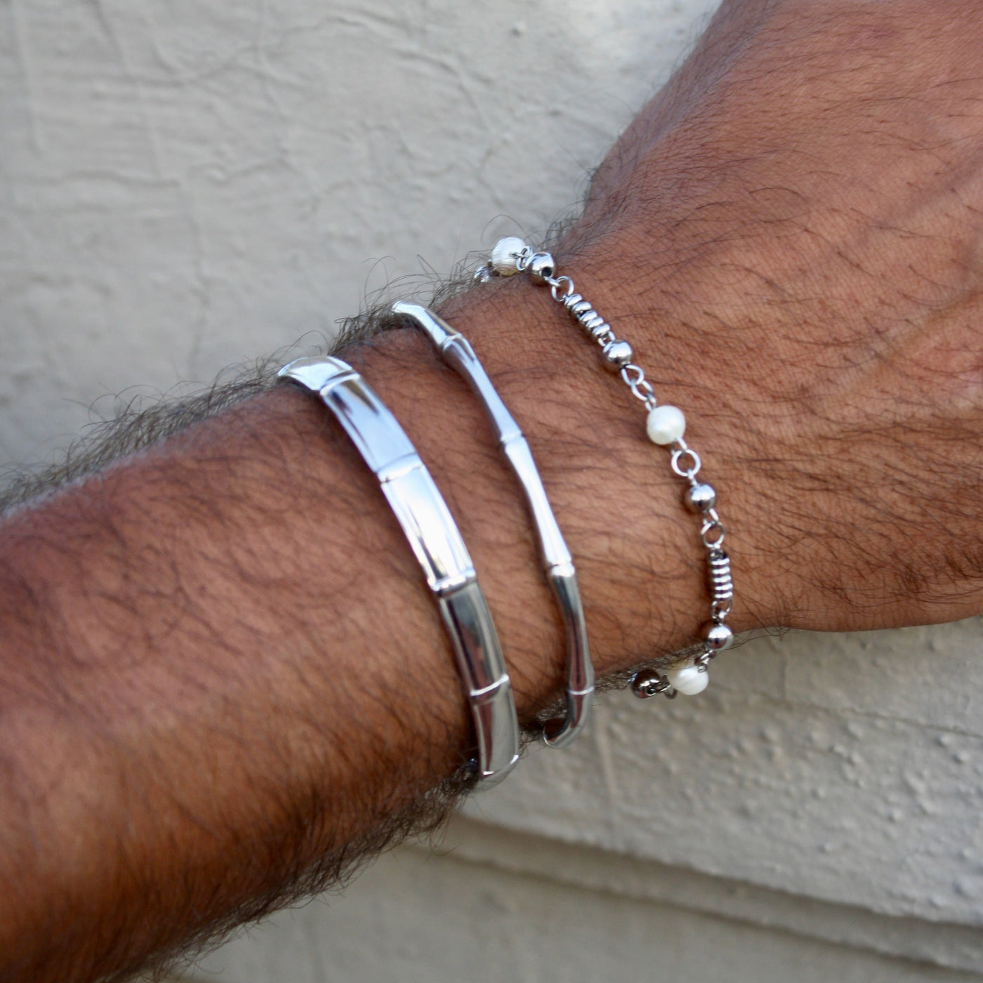 Timeless Silver Pearl Bracelet