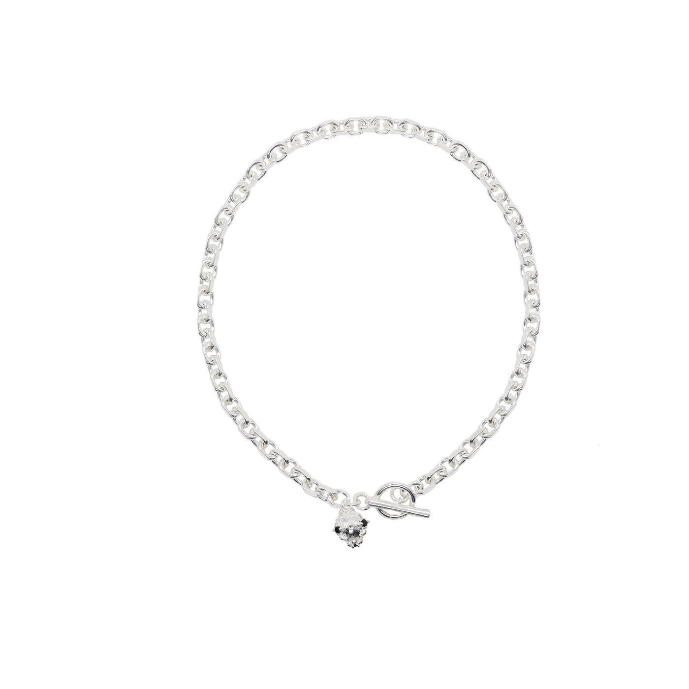 Sculpted Caged Sphere Chain Necklace