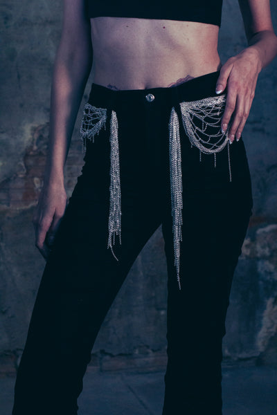 Long Silver Chain Scarf