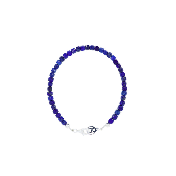 Faceted Lapis Beaded Bracelet