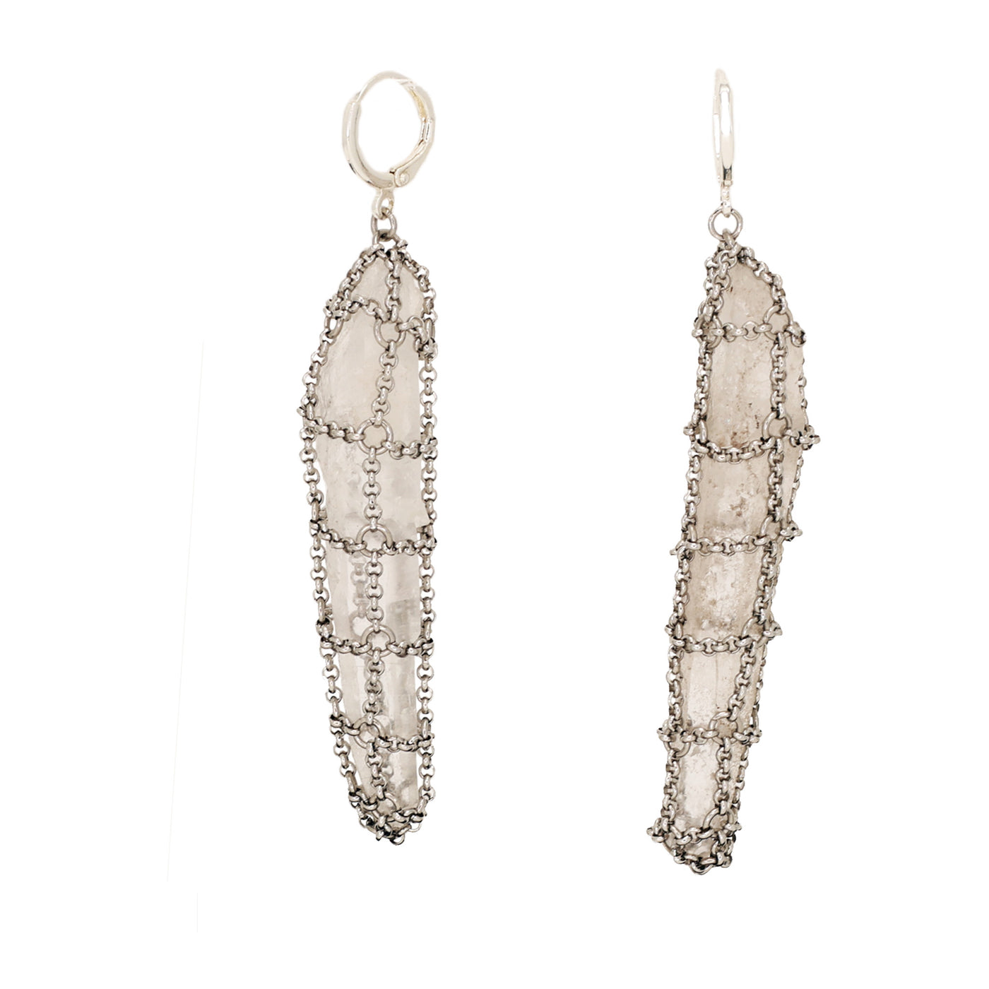 Caged Quartz Spike Earrings – One of a Kind
