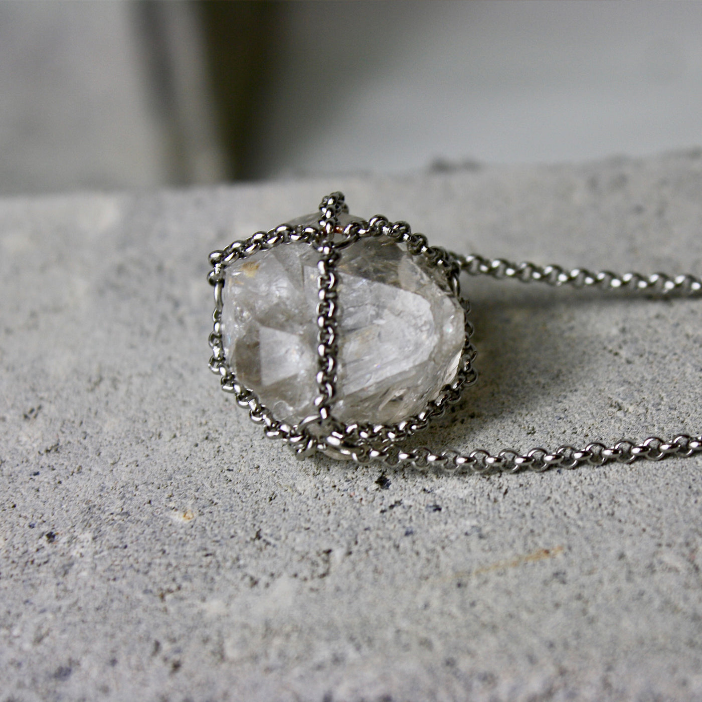 50% OFF! Caged Quartz Necklace