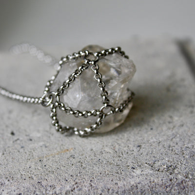 50% OFF! Caged Quartz Necklace