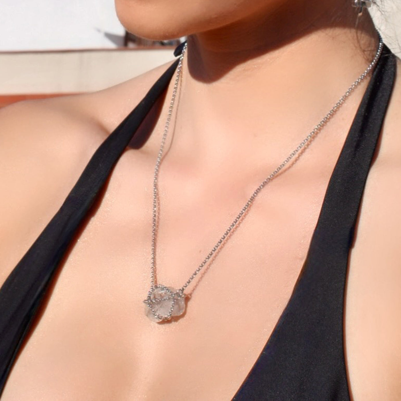 50% OFF! Caged Quartz Necklace