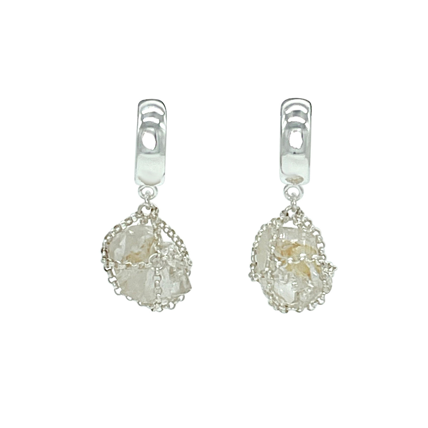 Caged Quartz  Earring