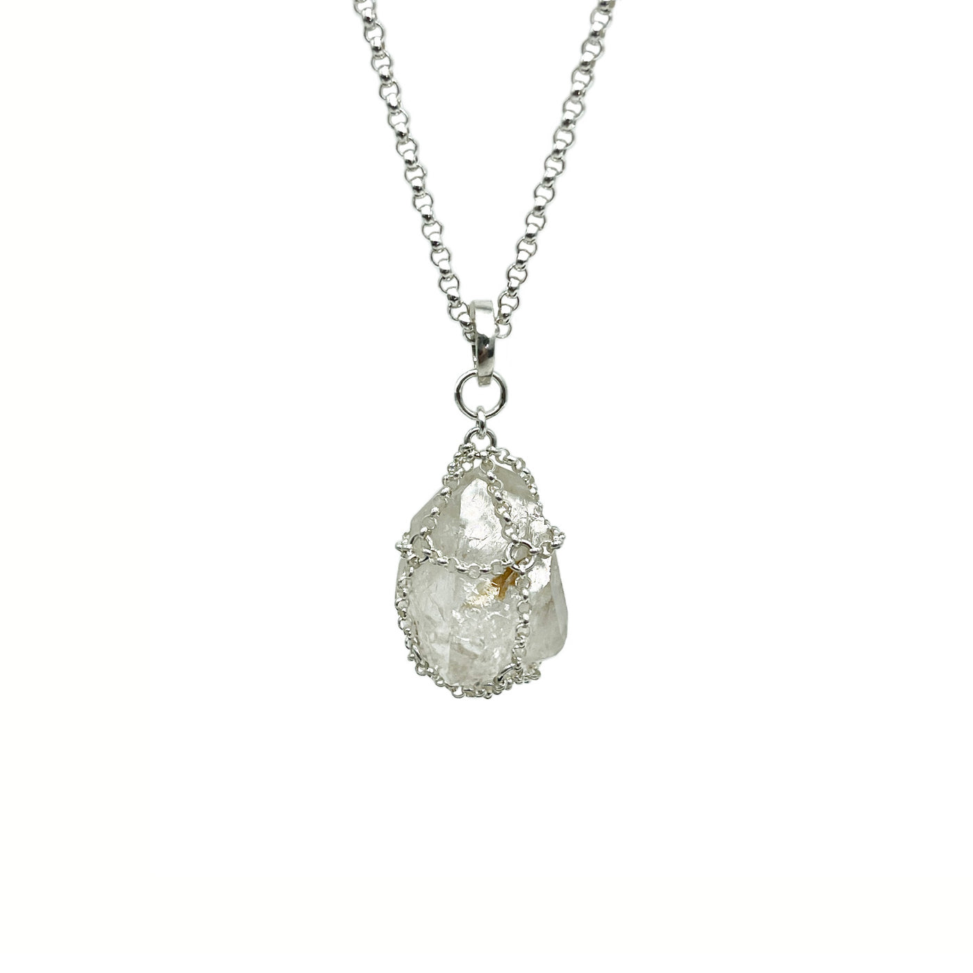Caged Quartz Pendant