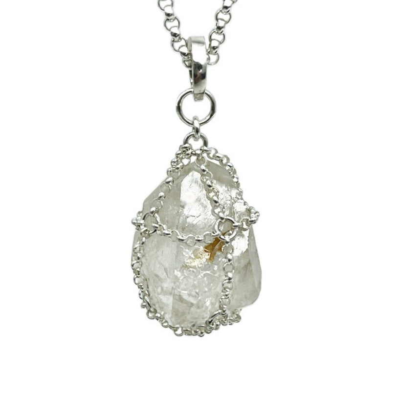 Caged Quartz Pendant