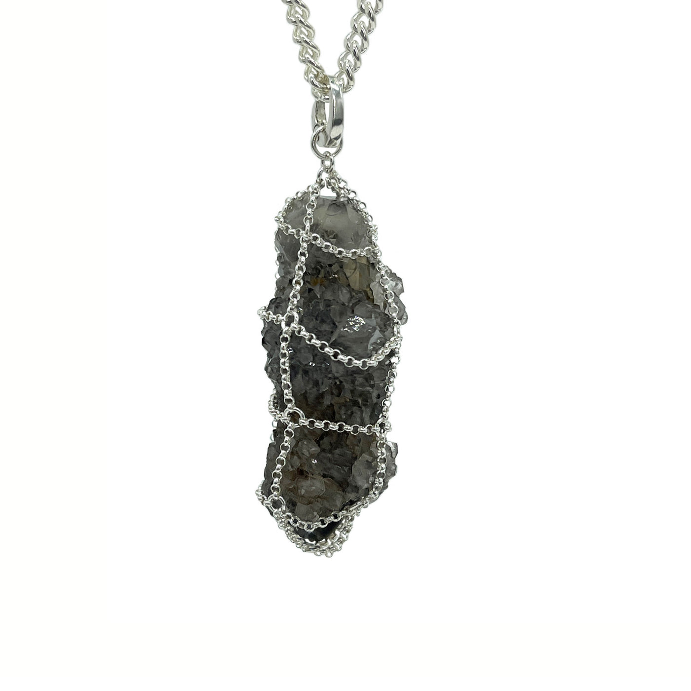 Caged Smoky Quartz Pendant