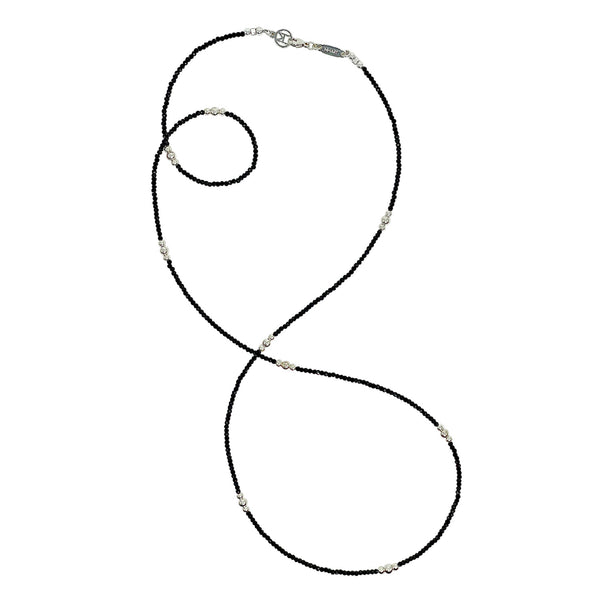 Black Spinel Wrap Necklace