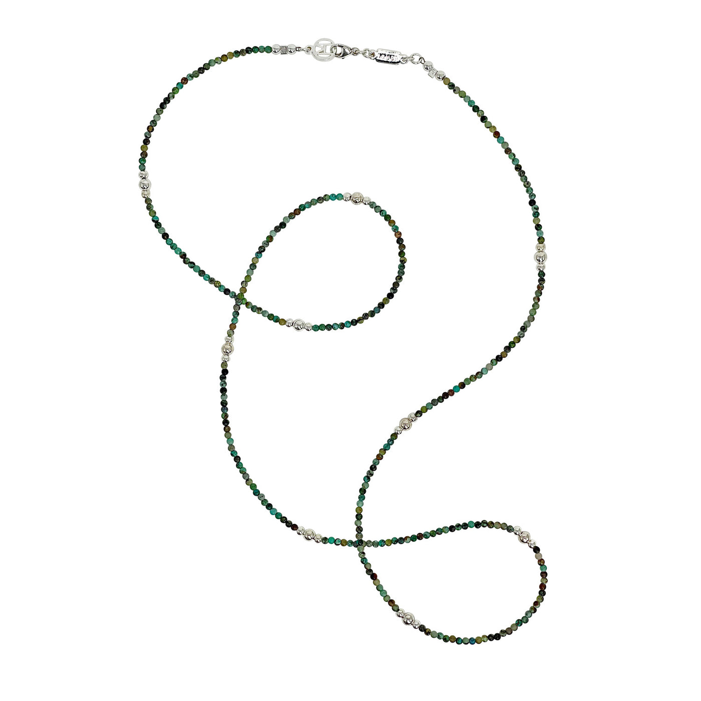 African Turquoise Hematite Necklace