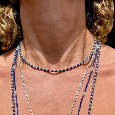 Lapis Gem Short Necklace