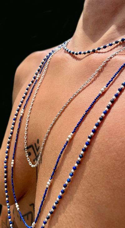 Lapis Hematite Gemstone Necklace