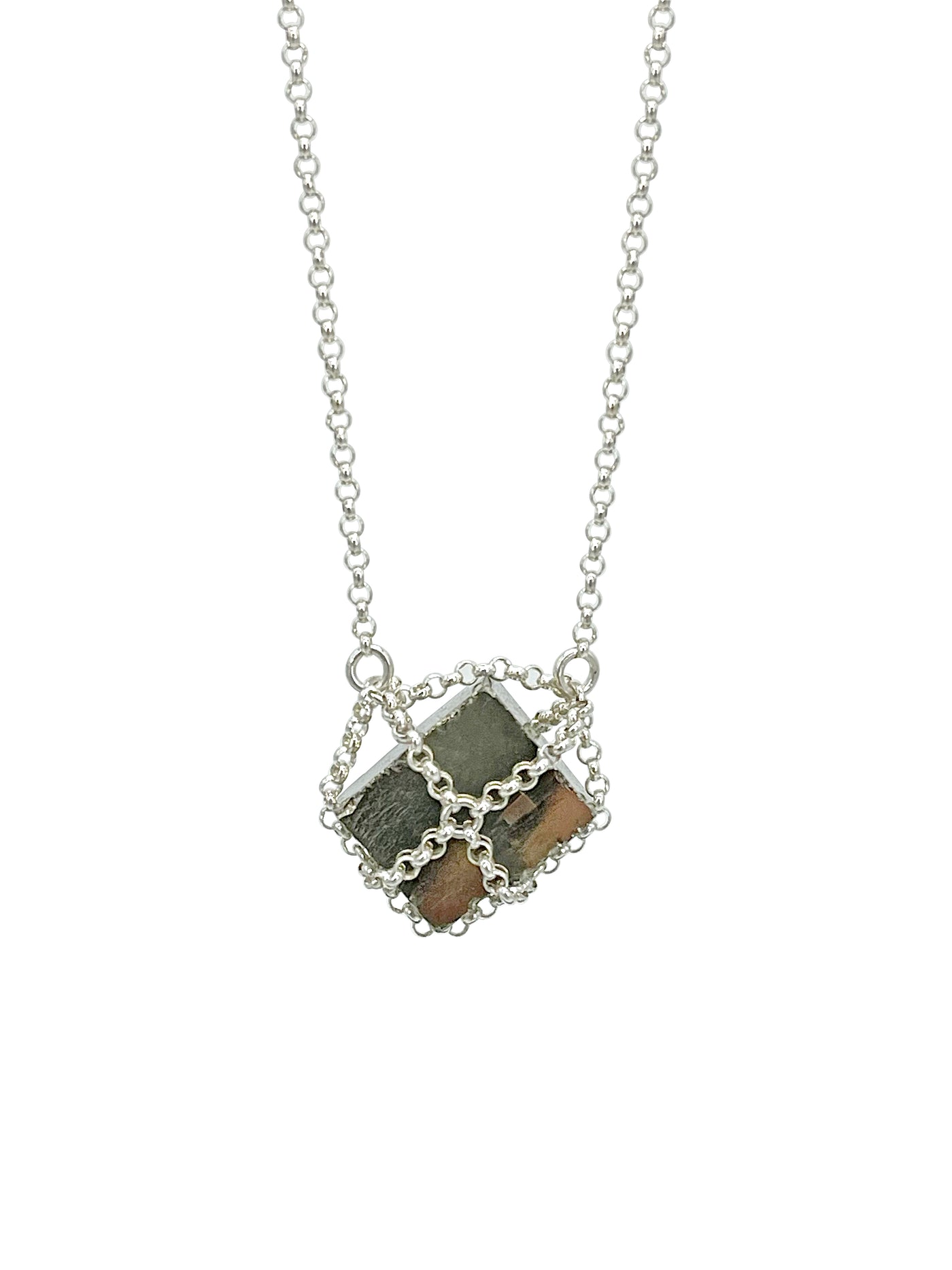 Cube Pyrite Pendant