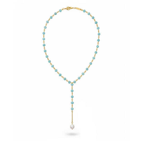 Aquamarine Stone Lariat