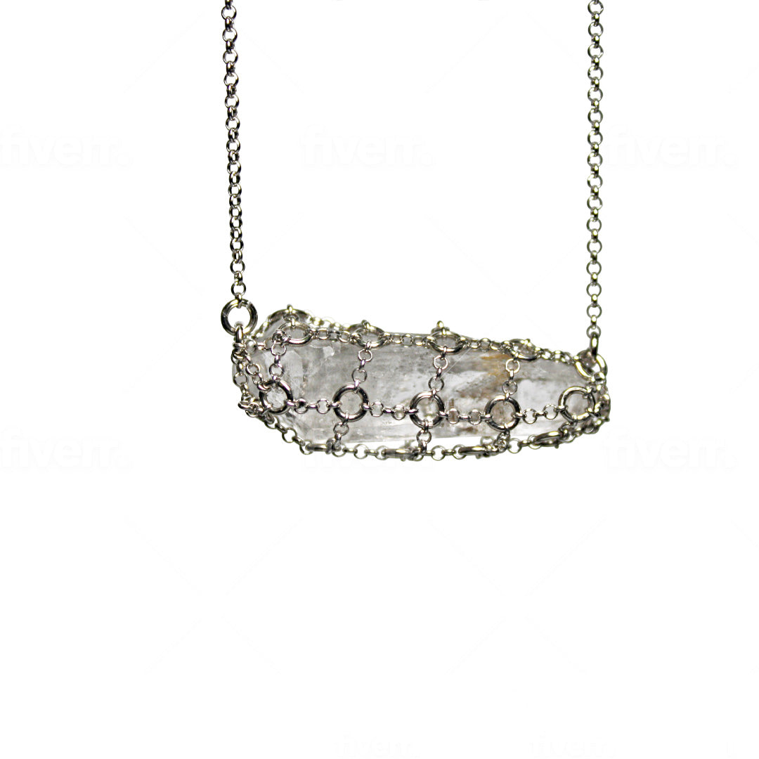 Caged Quartz Necklace