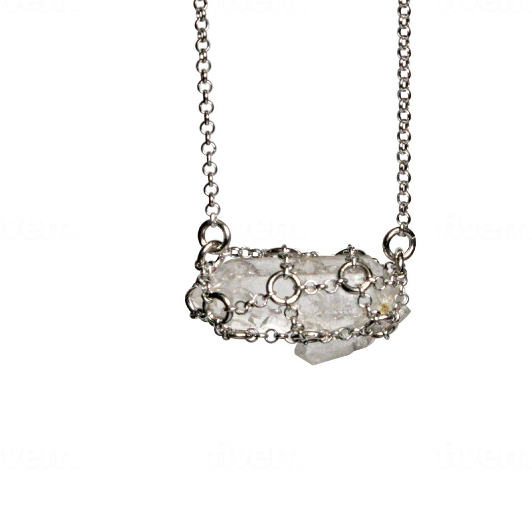 Caged Quartz Necklace