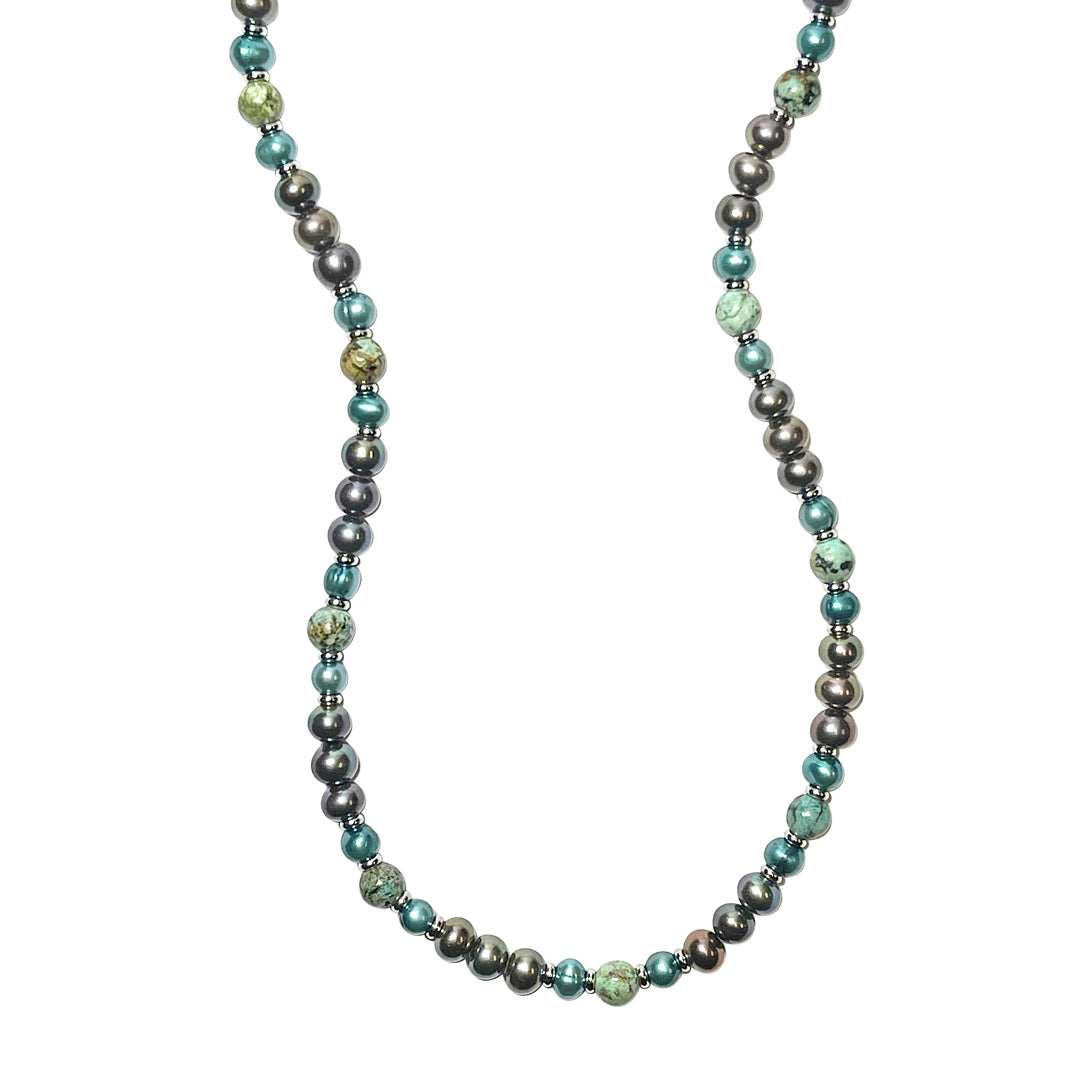 Gemstone Pearl Necklace