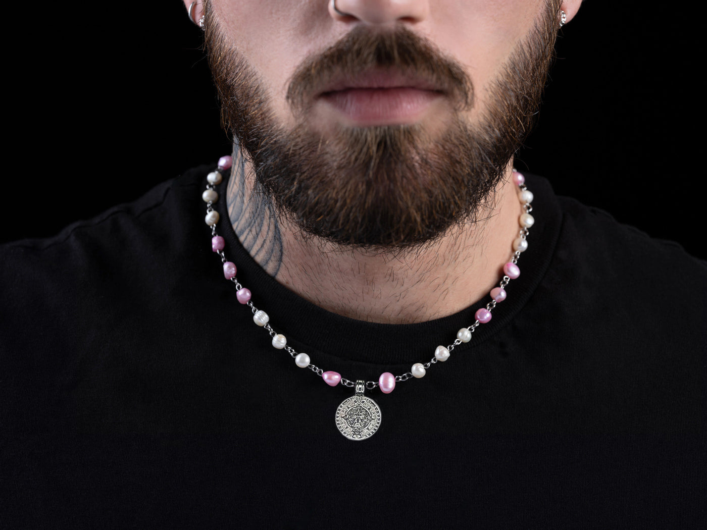 Pink Pearl Coin Necklace