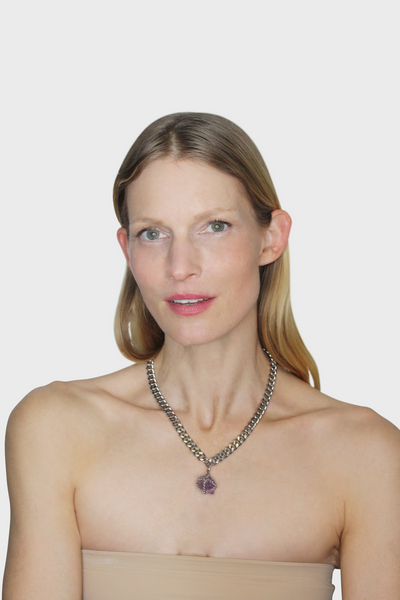 Caged Web Amethyst Necklace