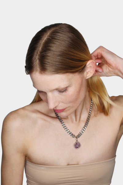 Caged Web Amethyst Necklace