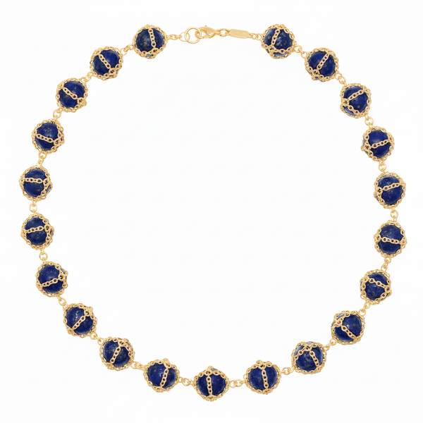 Caged Lapis Necklace