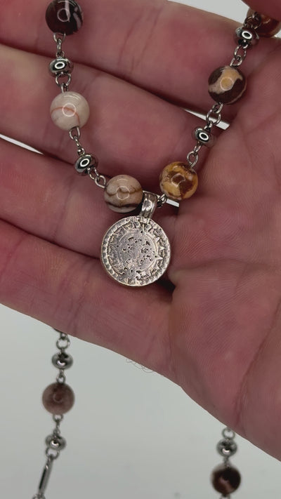 Jasper Coin Necklace