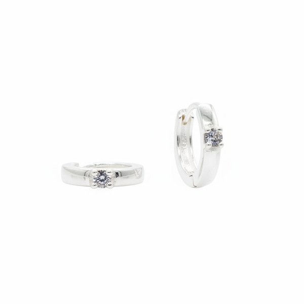 Clicker Mini Hoops – Moissanite Precision Hinged Earrings