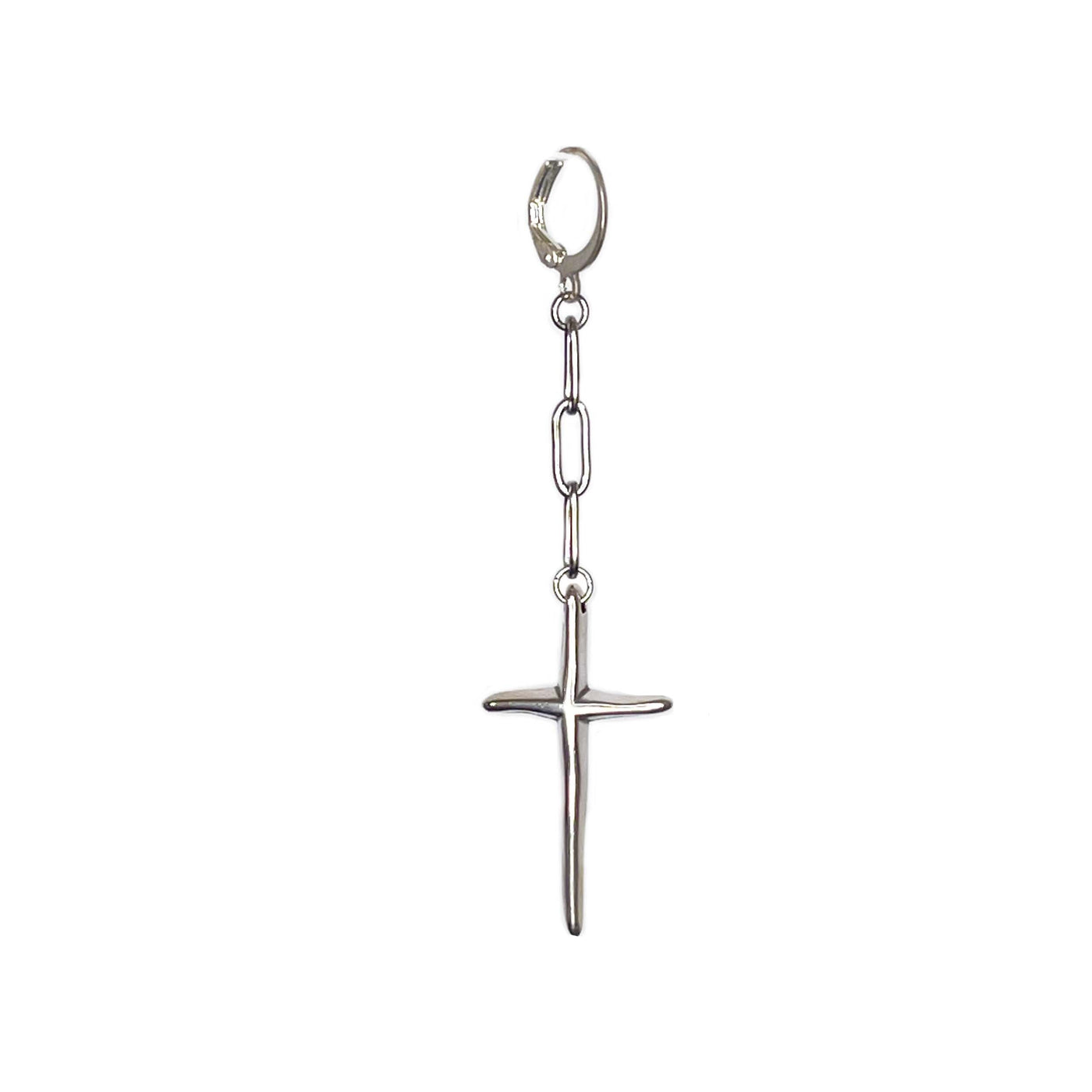 Cross Chain Earring