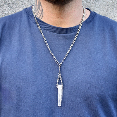 Drop Quartz Chain Necklace