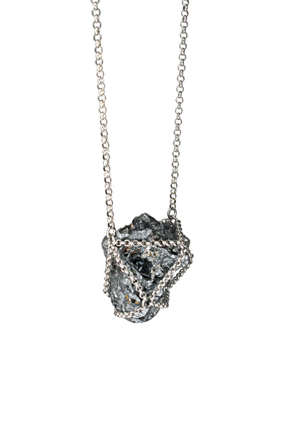 Caged Hematite Gemstone Necklace