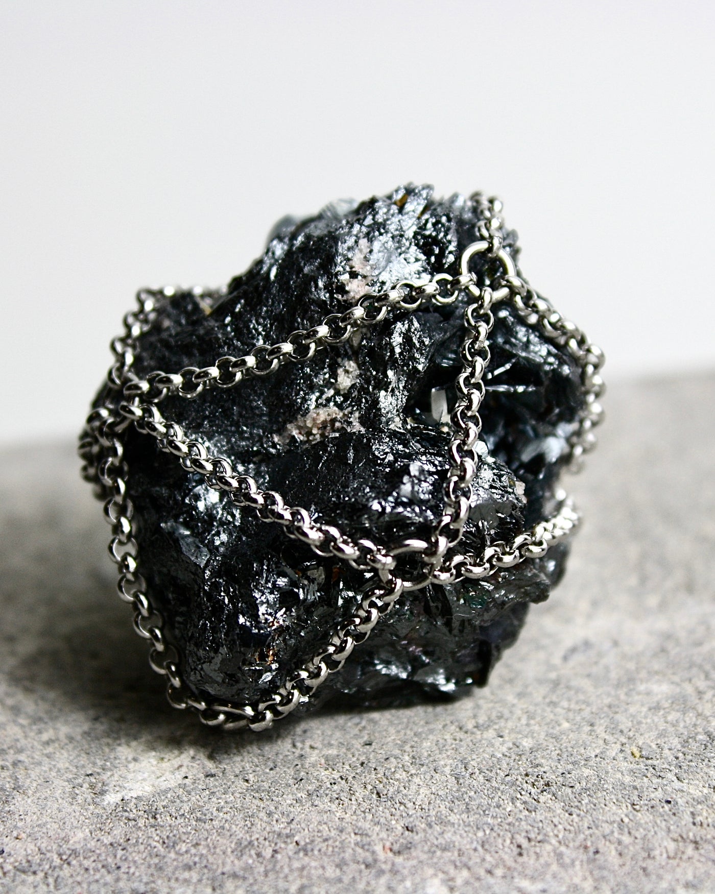 Caged Hematite Gemstone Necklace
