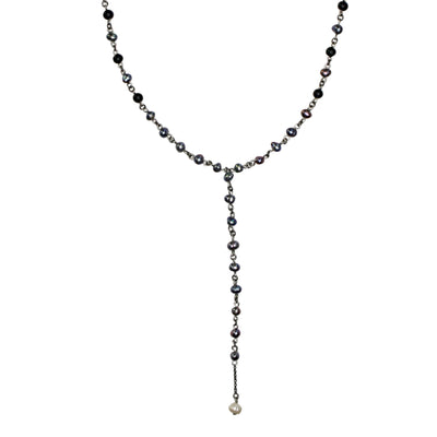 Black Pearl Lariat Chain